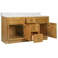 thumbnail image 4 of Design House Brookings Fully Assembled 61" x 22" Bath Cabinet with Widespread Cultured Marble Vanity Top, Modern Birch, 4 of 6