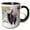 Black/White, variant on 3drose, Buffalo in Snow. Yellowstone National Park. Wyoming., 11oz Two-tone Green Mug