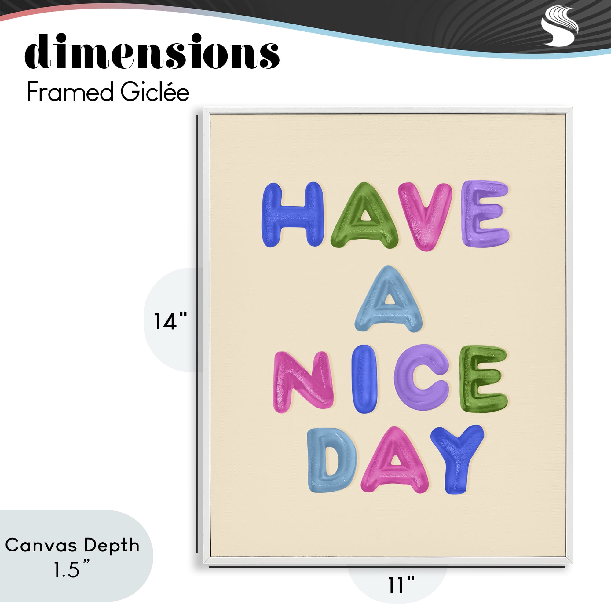 Stupell Industries Have a Nice Day Gummies White Framed Giclee Art, design by LISH Creative