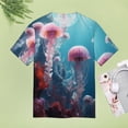thumbnail image 4 of Jellyfish Ocean Style Women's T-Shirt Short Sleeve T Shirts Tops Tee Ladies Loose T, 4 of 6