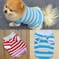 thumbnail image 1 of Flmtop Pet Colthes Pattern Design Pet Supplies Skin-friendly Stripes Dog T-Shirt for Walking Red, 1 of 9