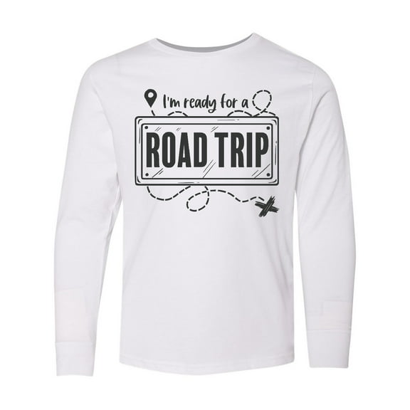 Inktastic I'm Ready For A Road Trip Long Sleeve Youth T-Shirt