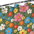 thumbnail image 3 of Pioneer Flower Floral Print Pattern Shower Curtain 36"x72", Bathroom Decorative Shower Curtain Set with 12 Hooks, Waterproof Washable, 3 of 6