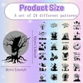 thumbnail image 6 of 24Pcs Halloween Silhouettes Mason Jar Decor Witch Lantern Laser Cutouts Decorations Plastic Scrapbook Decorations for Jars Wall Window Glass Car Decor DIY Craft Gifts Black 3.9x3.5Inch, 6 of 6