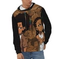 thumbnail image 2 of The Boondocks Men's Hoodie With Color Drawstrings Sweatshirt Hooded Pullover Print Winter Coat Jacket X-Large, 2 of 9