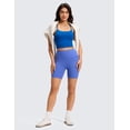 thumbnail image 3 of CRZ YOGA Butterluxe No Front Seam Biker Shorts 6" High Waisted Lounge Pilates Workout Athletic Shorts For Womens, 3 of 5