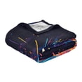 thumbnail image 3 of 70x55 Inches Glow in The Dark Blanket Cozy Throw Camping Blankets for Home and Outdoor Use Figure Of Colorful Fireworks, 3 of 8