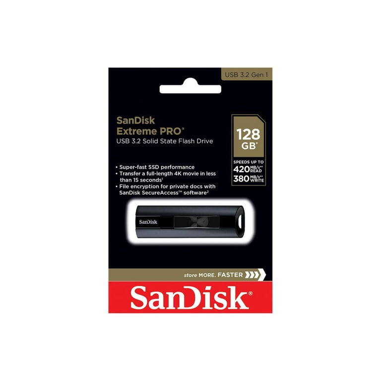 SanDisk High Speed 128GB Extreme PRO USB 3.2 Solid State SanDisk High Speed 128GB Extreme PRO USB 3.2 Solid State