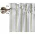 thumbnail image 5 of Sage Green Striped Window Curtains 63 Inch Length, Farmhouse Green Stripes Rod Pocket Kitchen Window Treatments Drapes for Bedroom, Cafe, Living Room, 2 Panels, 42 W x 63 L, 5 of 5