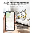 thumbnail image 2 of 4 Pack Air Tracker Bluetooth Item Tracker Tags, Item Locator Works for Apple Find My App (iOS Only), with Power Switch, IP68 Waterproof, 4 Protective Cases & 4 Extra Batteries, 2 of 10