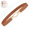 thumbnail image 1 of Women Retro Elastic Stretchy Metal Buckle Skinny Waist Belt Wide, 1 of 9