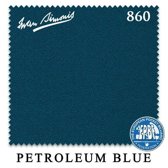 9' Simonis 860 Pool Billiard Table Cloth - Petroleum Blue - AUTHORIZED DEALER