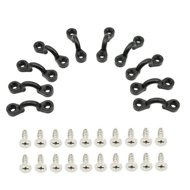 Mantenga el buceo KK-A06 Tornillos de acero inoxidable Nylon Deck Loops Canoas portátiles Barco de pesca KAYAK Pad Eye Kit Mando conjunto Set Lago Herramienta 10 Conjuntos Inevent OD003635-04