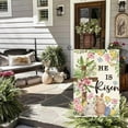 thumbnail image 6 of Darzheoy He Is Risen Easter Garden Flag 27.6x39.4 Inch Double Sided Outside, Bunnies Flowers Cross Yard Outdoor Decoration, 6 of 6