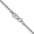 thumbnail image 4 of Auriga 925 Sterling Silver Rhodium-plated 1.7 mm Diamond-cut Rope Chain Necklace for Women 28", 4 of 7