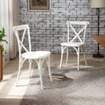 thumbnail image 4 of 2-Pack Resin X-Back Chair, Dining Chair Furniture 2-Pack, Modern Farmhouse Cross Back Chair for Kitchen,Lime Wash, 4 of 9