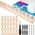 thumbnail image 1 of Wooden Yarn Knitting Machine for DIY Craft Projects Adjustable Length Tool to Create Blankets and Shawls, 1 of 6