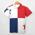 thumbnail image 3 of Panama Flag Men Zipper T-shirt Summer Casual Short Sleeve T-shirt Top, 3 of 7
