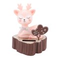 thumbnail image 2 of Cute Deer Shape Solar Shaking Head Animal Ornament, Energy Saving Light Sensor Automatic Movement Ornament for Car Home and Desk, 2 of 7