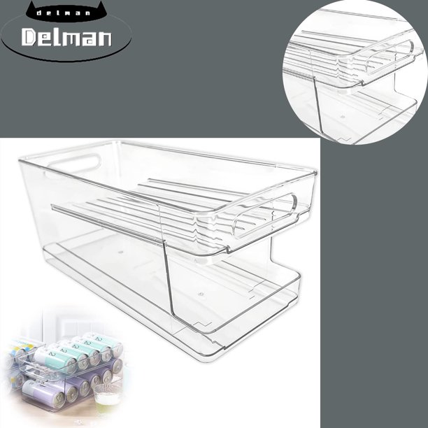 Refrigerator Can Organizer, PET Fridge Organizers and Storage, Soda Can