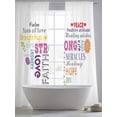 thumbnail image 5 of Love Peace Sheer Curtains 84 Inch Length 2 Panels for Living Room, Colorful Inspirational Quotes with Love Heart Voile Kitchen Curtain Set, Luxury Privacy Drapes Window Treatment for Bedroom, 5 of 7