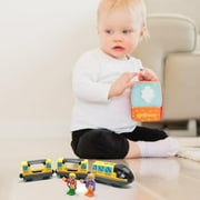 Battery Operated Locomotive Train Set for Wooden Train Tracks Magnetic Connection, Powerful Engine Bullet Train Set Compatible with Thomas, Brio, Melissa and Doug, Electric Train Toys for Toddlers