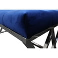 thumbnail image 2 of Best Master Tufted Velvet Upholstered Bench with Stainless Steel Frame in Blue, 2 of 2