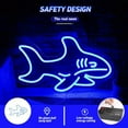 thumbnail image 4 of UPONRAY Shark Neon Signs, 15.7"*9.8" Dimmable & USB-Powered LED Neon Light, Stylish Wall Decor for Home, Beach Bar, Natatorium, Swimming Pool, 4 of 9