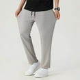 thumbnail image 5 of Diufon Men's Straight Leg Casual Pants Drawstring Waist Lightweight Breathable Athletic Trousers with Pockets, 5 of 7