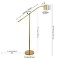 thumbnail image 6 of Maklaine Contemporary Brass Floor Lamp with Boom Arm, 6 of 9