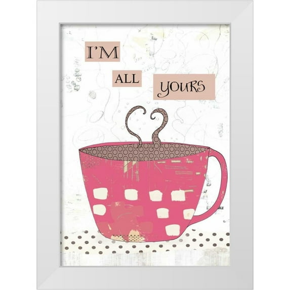 Ogren, Sarah 18x24 White Modern Wood Framed Museum Art Print Titled - Slutty Valentine Coffee III