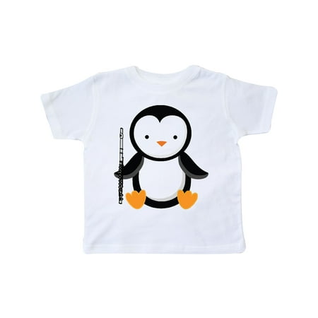 

Inktastic Flute Penguin Music Gift Toddler Boy or Toddler Girl T-Shirt