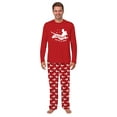 thumbnail image 3 of Dachshund Matching Christmas Jammies For Family, Dashing Through The Snow Christmas PJs, Festive Red Pajamas, 3 of 7