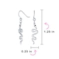 thumbnail image 4 of Bling Jewelry Womens Egyptian Serpent Dangle Earrings Snake Design  Sterling Silver, 4 of 4