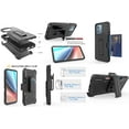 thumbnail image 2 of Accessories for Motorola Moto G Stylus 5G 2023 - Belt Holster Kickstand Rugged Case (Mayan Calendar), Screen Protectors, UL Listed Type-C PD Wall Charger, 3-Pack of USB Cables (3ft, 6ft, 10ft), 2 of 6