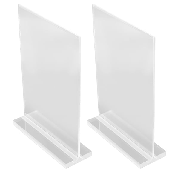 HINTRMENT 2Pcs Acrylic Sign Holders for Tables with Transparent Design Ideal for Restaurants and Events