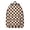 Brown and White, variant on Brown and White Checkered Pattern Backpack for School, Cute School Bag with Adjustable Shoulder Straps and Padded Back, 15.7"x11.8"x5.5"