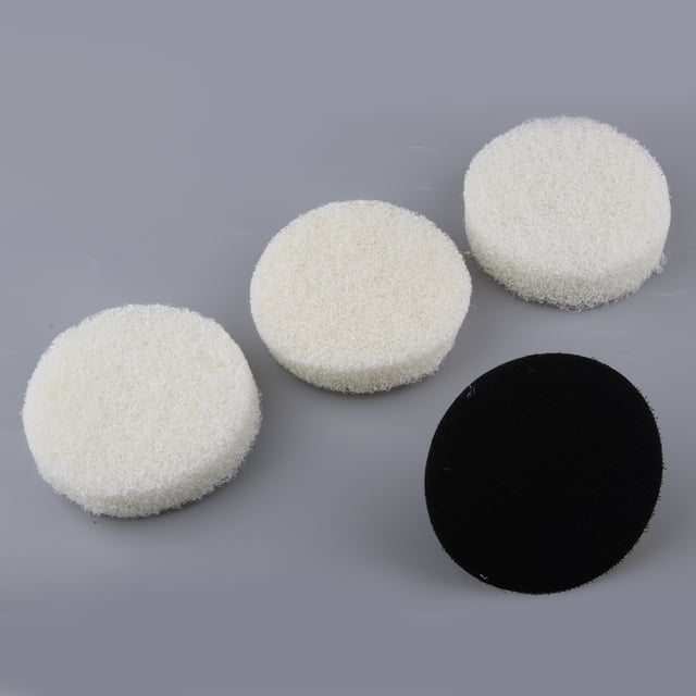 Hex Power Scrubber Brush Set para Cepillo de Limpieza de Brocas Rojo W / 3 Almohadillas de Blancas, Perfecto para Bañera, Lechada, Limpieza de shamjiam Almohadilla de fregado de nylon