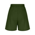 thumbnail image 6 of Gym Shorts Women Women's Cotton Bermuda Shorts, Knee Length Comfy Loungewear Drawstring Athletic Sweat Shorts with Pockets Green XL, 6 of 7