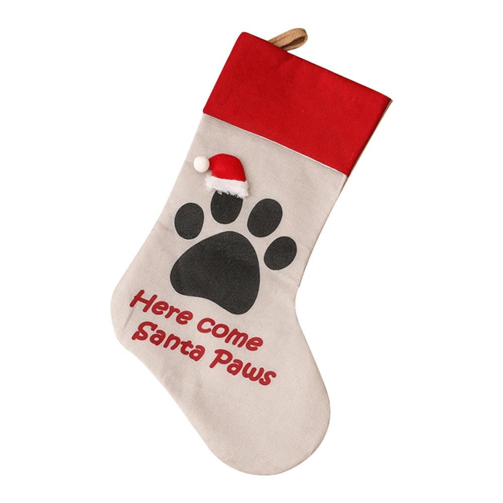 Details about   Velvet Christmas pet dog paw stocking to hang Good Dog pet stocking for xmas 