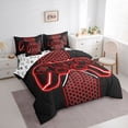 thumbnail image 3 of Castle Fairy Red Video Game Twin Bedding Sets,Hexagon Gamepads Bedding Comforter Set, 3 of 8