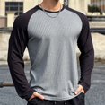 thumbnail image 4 of Camiseta de Fitness de manga larga para hombre, camisa de color de empalme, camisetas de culturismo para hombre, camisetas para correr, ropa de entrenamiento de secado rápido, 4 of 5
