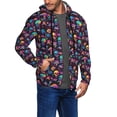 thumbnail image 2 of Honeii colorful mushroom Skull Print Hoodies for Men, Pullover & Full Zip, Breathable Zip up Hoodie, Sweatshirt-X-Large, 2 of 5
