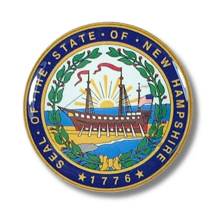 Pin - State Seal New Hampshire - USA | Lapel Pin Accessory, Jacket Hat Decor, Collector Souvenir