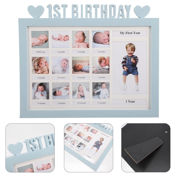GOOHOCHY Boy Birth Keepsake Frame Photo Display Gift for Nursery Decoration and Memory