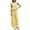 *Yellow, variant on VBVC Women's Gingham 2 Piece High Waist Outfit,Ladies' Sleeveless Ruffle Hem Top and Wide Leg Pants Set, Summer Pockets Vacation Outfit For Women,Black,S-2XL