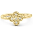 thumbnail image 4 of SuperJeweler Flower Shaped Diamond Promise Ring With Rope Band In Yellow Gold For Women, 4 of 8
