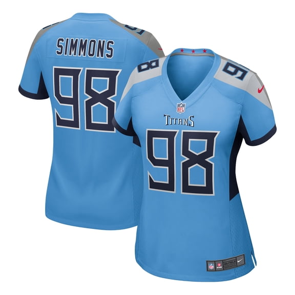 Women's Nike Jeffery Simmons Light Blue Tennessee Titans Team Game Jersey