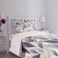 thumbnail image 3 of Ambesonne Lavender Quilted Bedspread Set 2 Pcs, Art Winter Dancing Leaves, Twin Size, Blue Grey Pale Purple, 3 of 4