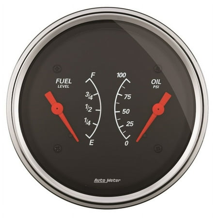 Auto Meter Designer Black Oil/Fuel Dual Gauge - 1434